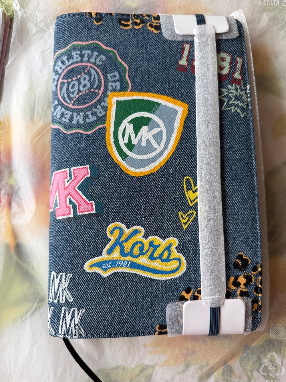 📘📙📗MICHAEL KORS MEDIUM EMBELLISHED DENIM NOTEBOOK 📙📗📘 NWT 📗📘📙